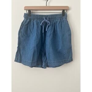 Lucy & Yak Denim Shorts Women’s Small Stretch Waist Organic Cotton Hemp